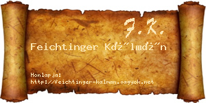 Feichtinger Kálmán névjegykártya